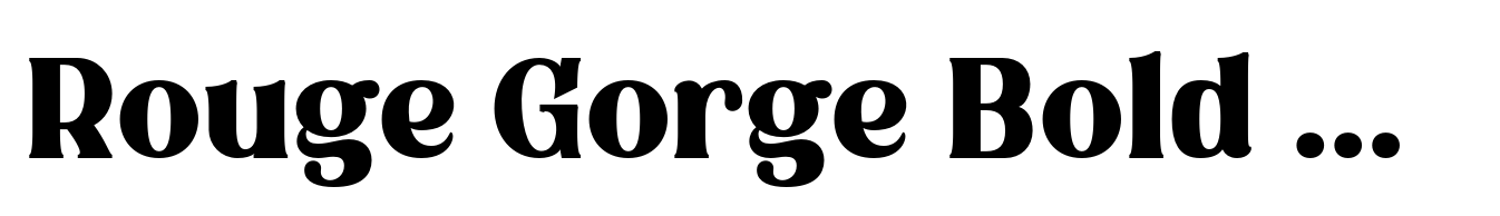 Rouge Gorge Bold Semi Condensed